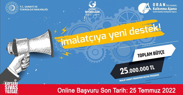 2022 Yılı İmalat Sanayi Finansman Destek Programı İlan Edildi