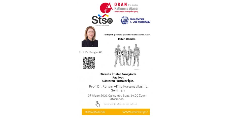 Sivas`ta Faaliyet Gösteren İmalat Sanayi Firmaları İçin Kurumsallaşma Semineri