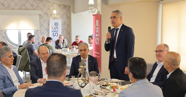 STSO BAŞKANI ÖZDEMİR, BELEDİYE BAŞKANI HİLMİ BİLGİN VE MÜTEAHHİTLERİ BİR ARAYA GETİRDİ